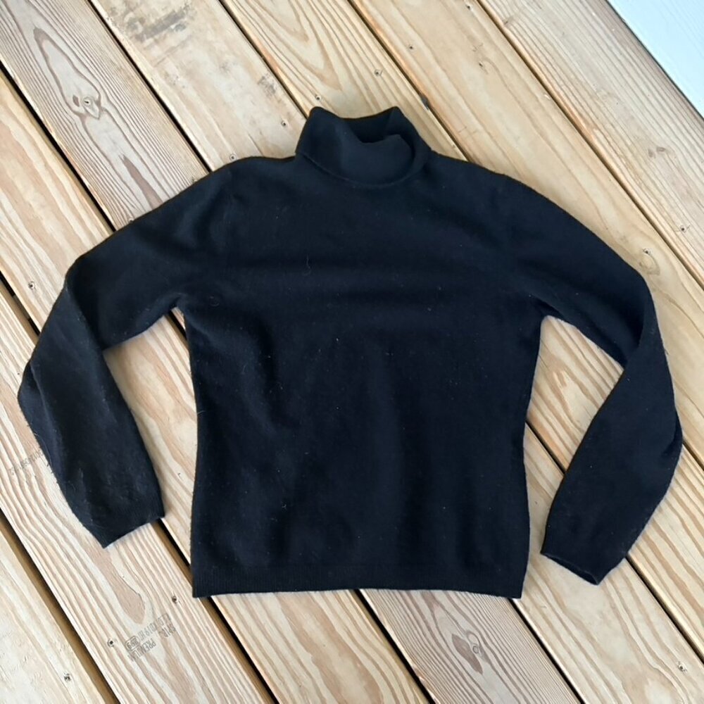 ** United Colors of Benetton Wool Turtleneck Sweater Black Medium